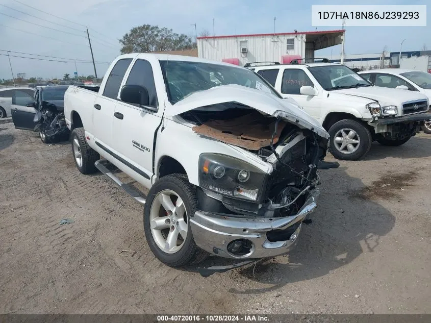 2006 Dodge Ram 1500 Slt VIN: 1D7HA18N86J239293 Lot: 40720016