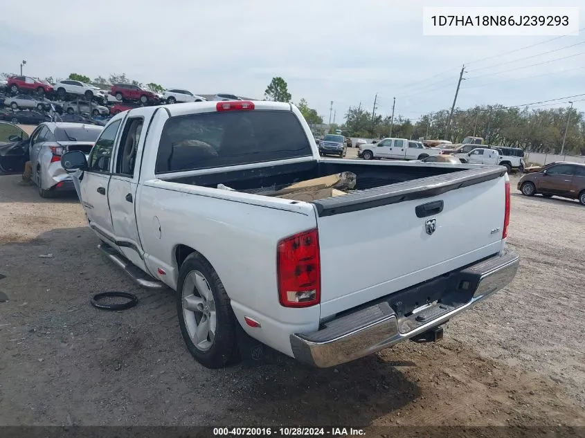 2006 Dodge Ram 1500 Slt VIN: 1D7HA18N86J239293 Lot: 40720016