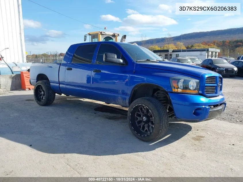 2006 Dodge Ram 2500 Laramie VIN: 3D7KS29CX6G206383 Lot: 40722150