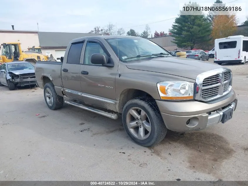 2006 Dodge Ram 1500 Laramie VIN: 1D7HU18N06S569186 Lot: 40724522