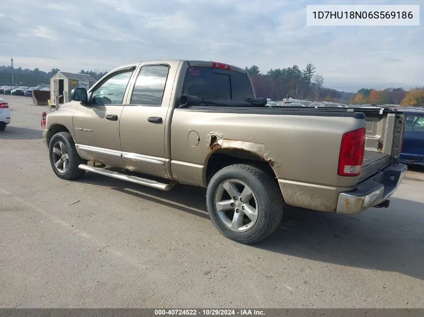 2006 Dodge Ram 1500 Laramie VIN: 1D7HU18N06S569186 Lot: 40724522