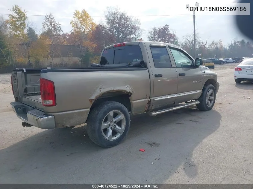 2006 Dodge Ram 1500 Laramie VIN: 1D7HU18N06S569186 Lot: 40724522