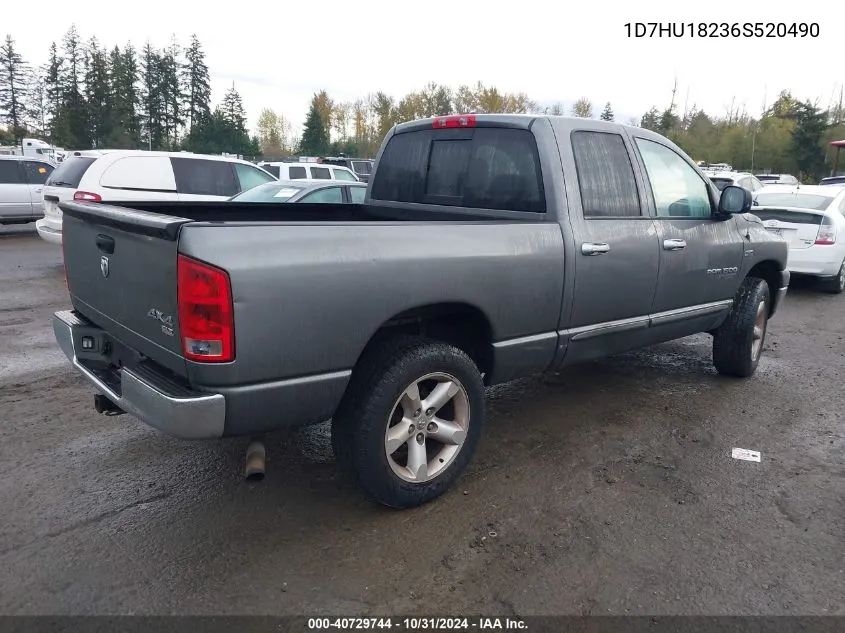 2006 Dodge Ram 1500 Slt/Trx4 Off Road/Sport VIN: 1D7HU18236S520490 Lot: 40729744