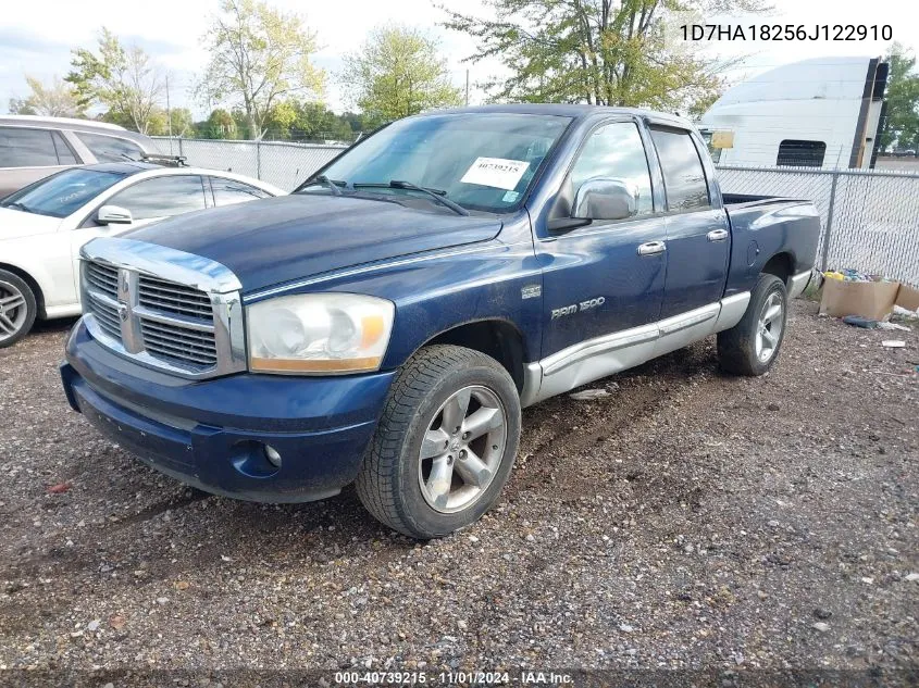 2006 Dodge Ram 1500 Laramie VIN: 1D7HA18256J122910 Lot: 40739215