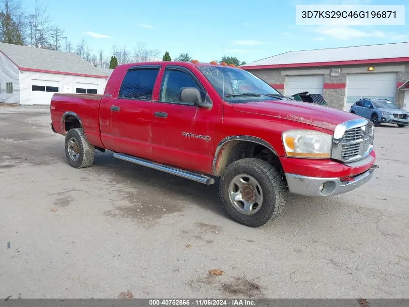 2006 Dodge Ram 2500 Slt VIN: 3D7KS29C46G196871 Lot: 40752865