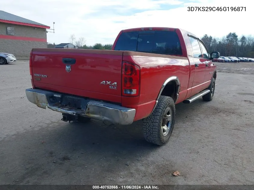 2006 Dodge Ram 2500 Slt VIN: 3D7KS29C46G196871 Lot: 40752865