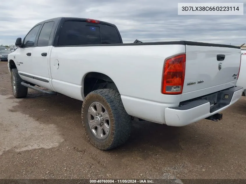 2006 Dodge Ram 3500 Slt/Sport VIN: 3D7LX38C66G223114 Lot: 40760004