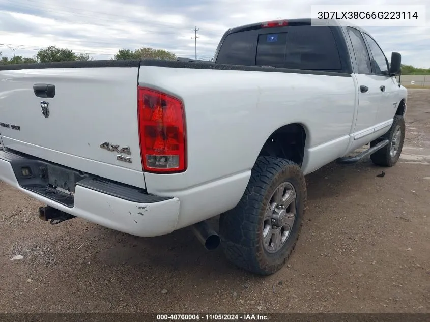 2006 Dodge Ram 3500 Slt/Sport VIN: 3D7LX38C66G223114 Lot: 40760004