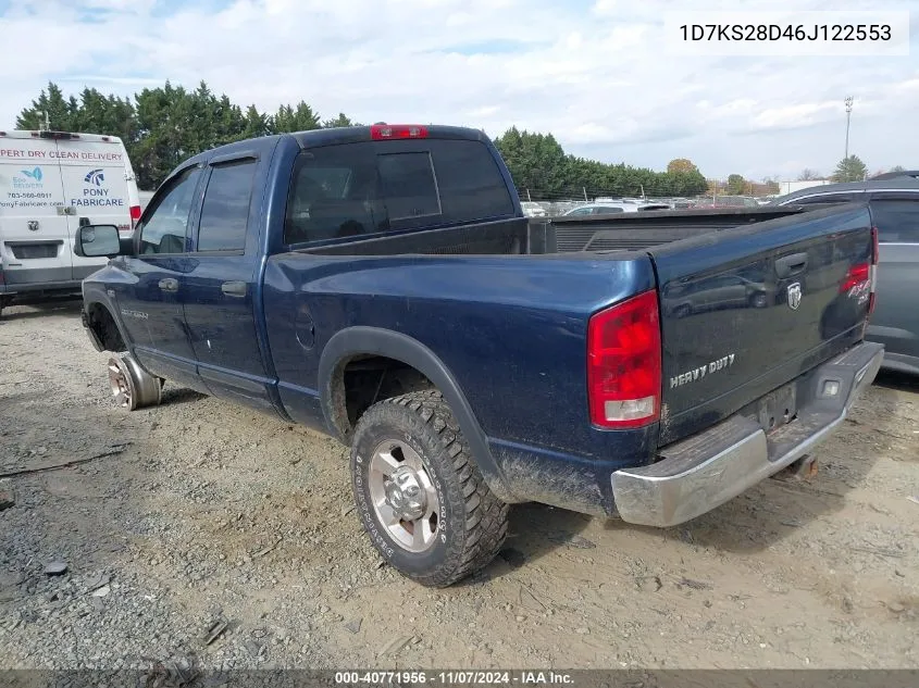 2006 Dodge Ram 2500 Slt/Trx4 Off Road/Sport/Power Wagon VIN: 1D7KS28D46J122553 Lot: 40771956