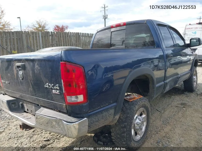 2006 Dodge Ram 2500 Slt/Trx4 Off Road/Sport/Power Wagon VIN: 1D7KS28D46J122553 Lot: 40771956