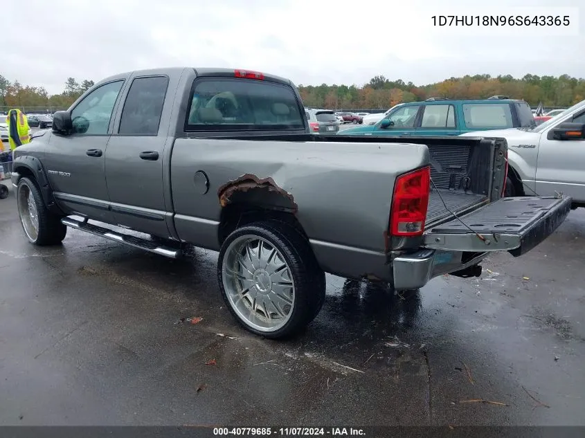 2006 Dodge Ram 1500 St VIN: 1D7HU18N96S643365 Lot: 40779685