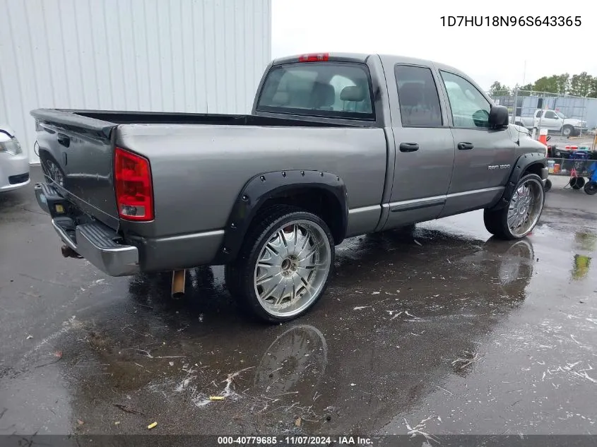 2006 Dodge Ram 1500 St VIN: 1D7HU18N96S643365 Lot: 40779685