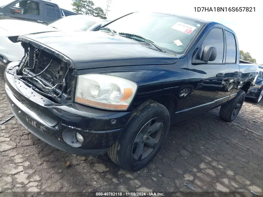 2006 Dodge Ram 1500 Slt VIN: 1D7HA18N16S657821 Lot: 40782118