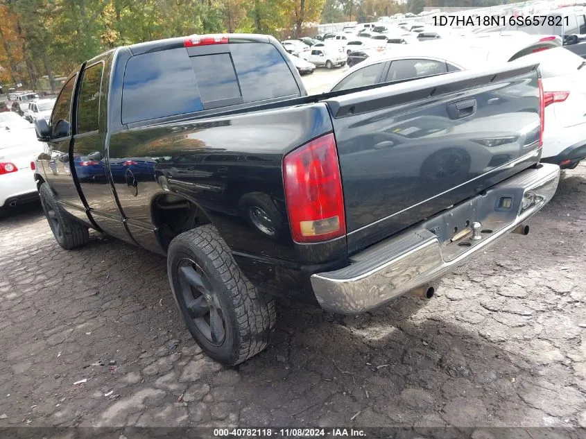 2006 Dodge Ram 1500 Slt VIN: 1D7HA18N16S657821 Lot: 40782118