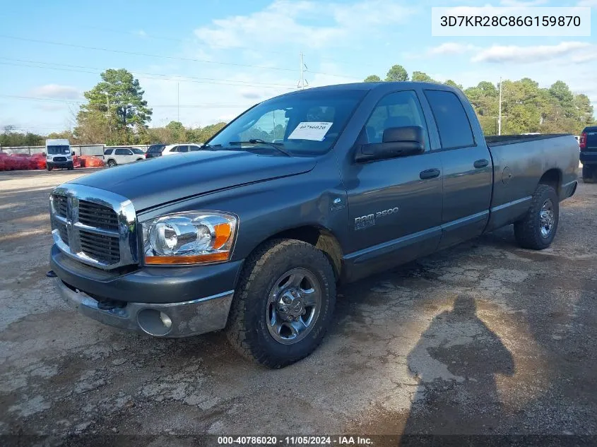 2006 Dodge Ram 2500 Slt/Sport VIN: 3D7KR28C86G159870 Lot: 40786020