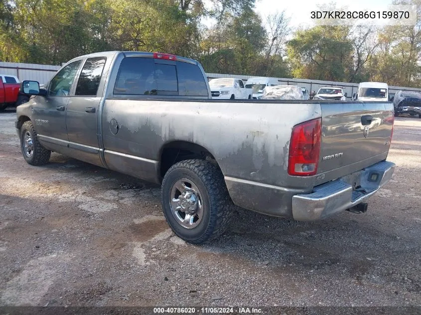 2006 Dodge Ram 2500 Slt/Sport VIN: 3D7KR28C86G159870 Lot: 40786020