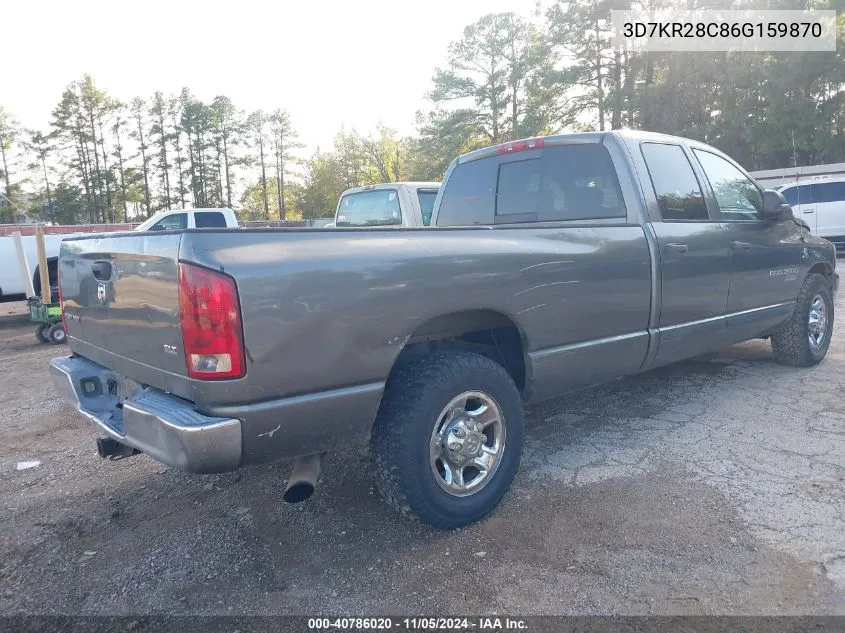 2006 Dodge Ram 2500 Slt/Sport VIN: 3D7KR28C86G159870 Lot: 40786020