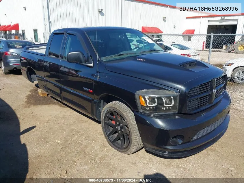 2006 Dodge Ram 1500 Srt-10 VIN: 3D7HA18H66G268996 Lot: 40788579