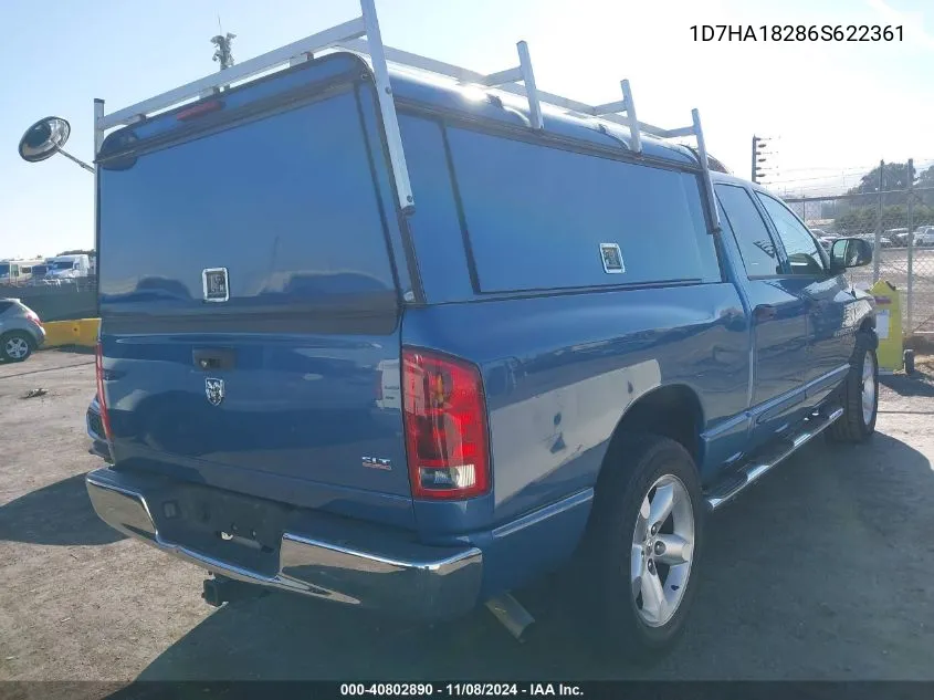 2006 Dodge Ram 1500 Slt VIN: 1D7HA18286S622361 Lot: 40802890