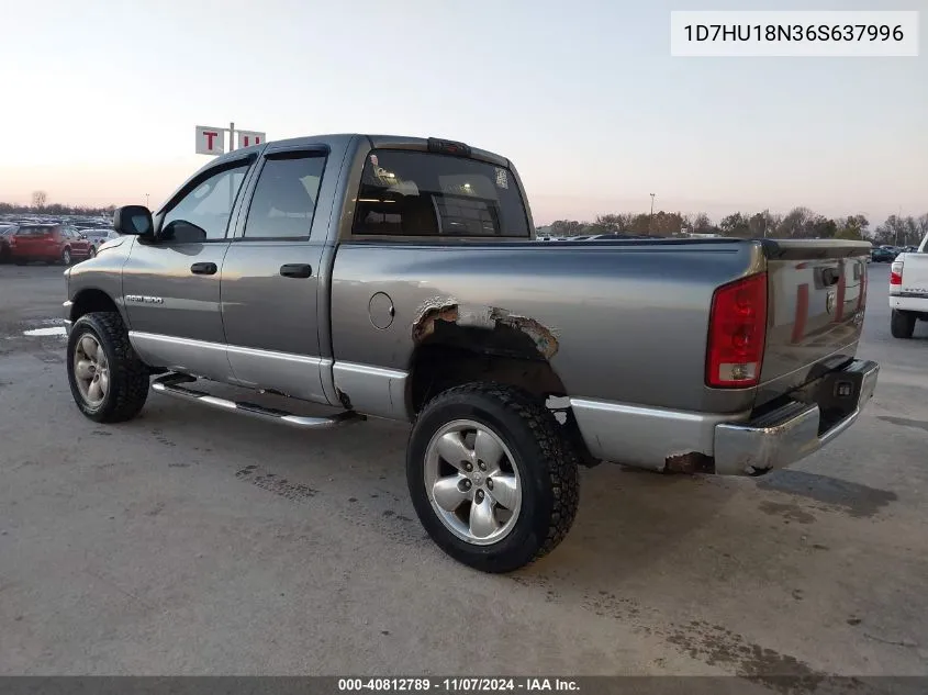 2006 Dodge Ram 1500 Slt/Trx4 Off Road/Sport VIN: 1D7HU18N36S637996 Lot: 40812789