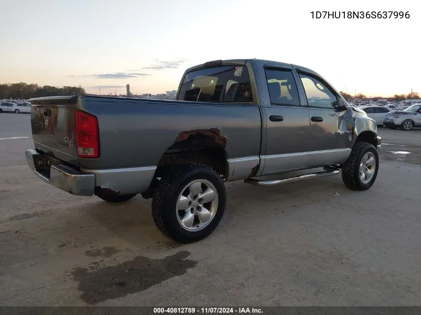 2006 Dodge Ram 1500 Slt/Trx4 Off Road/Sport VIN: 1D7HU18N36S637996 Lot: 40812789