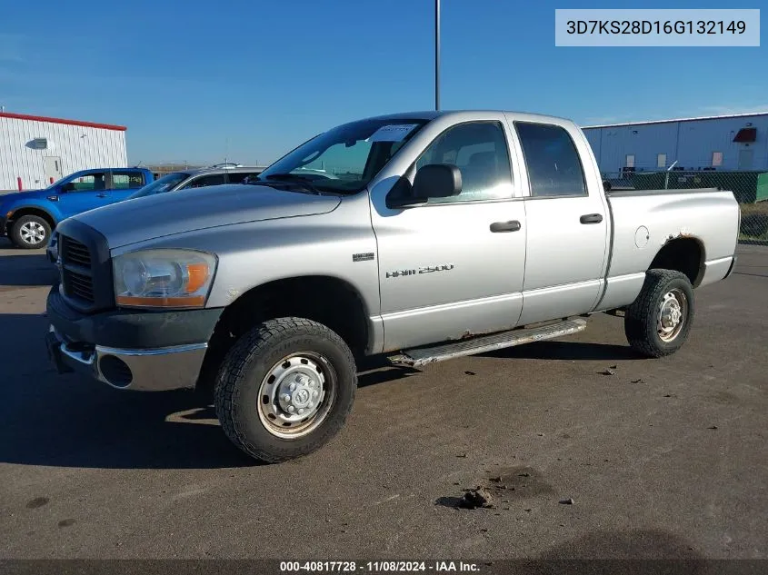 2006 Dodge Ram 2500 St VIN: 3D7KS28D16G132149 Lot: 40817728