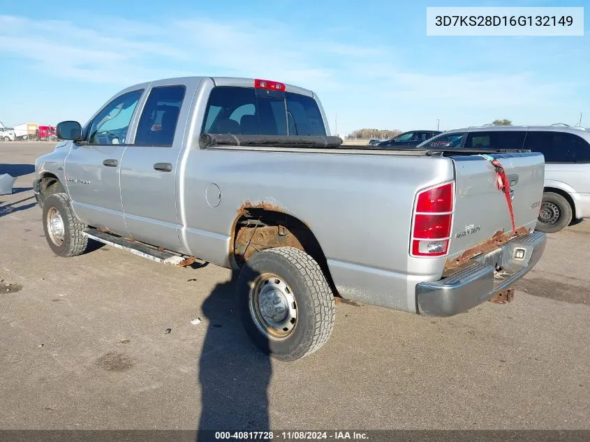 2006 Dodge Ram 2500 St VIN: 3D7KS28D16G132149 Lot: 40817728