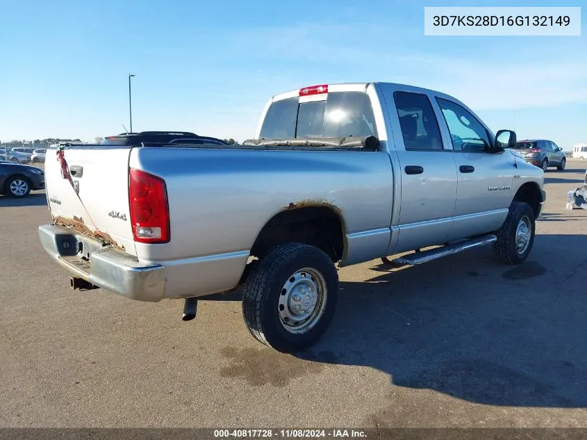 2006 Dodge Ram 2500 St VIN: 3D7KS28D16G132149 Lot: 40817728