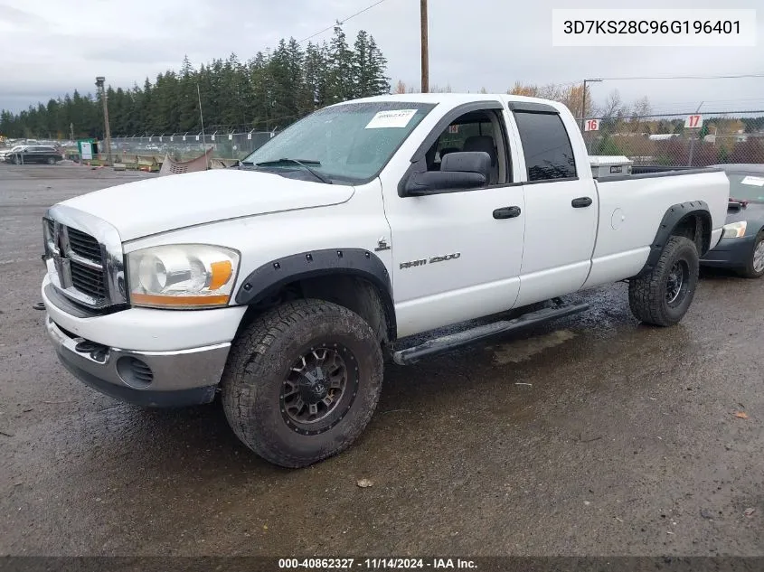 2006 Dodge Ram 2500 Slt/Sport VIN: 3D7KS28C96G196401 Lot: 40862327