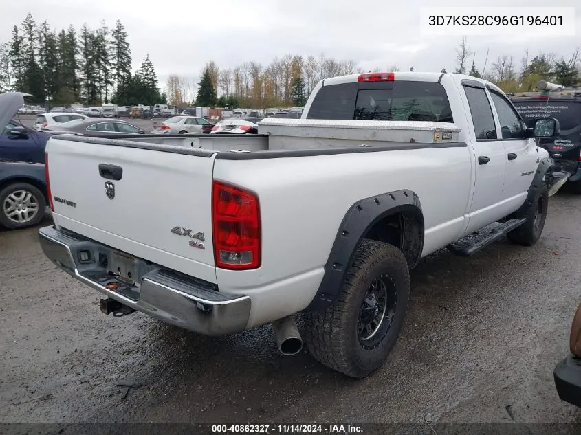 2006 Dodge Ram 2500 Slt/Sport VIN: 3D7KS28C96G196401 Lot: 40862327