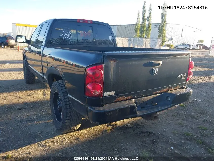 2007 Dodge Ram 1500 VIN: 1D7HU18247S154816 Lot: 12099140