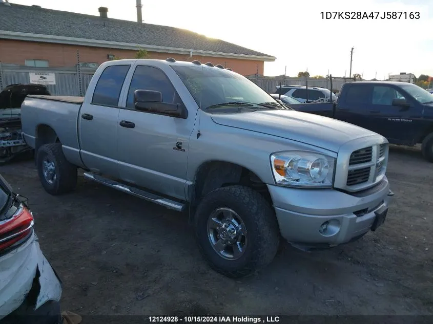 2007 Dodge Ram 2500 Slt/Trx4 Off Road/Sport/Power Wagon VIN: 1D7KS28A47J587163 Lot: 12124928