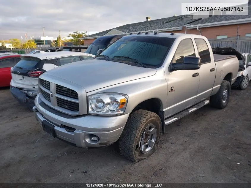 2007 Dodge Ram 2500 Slt/Trx4 Off Road/Sport/Power Wagon VIN: 1D7KS28A47J587163 Lot: 12124928