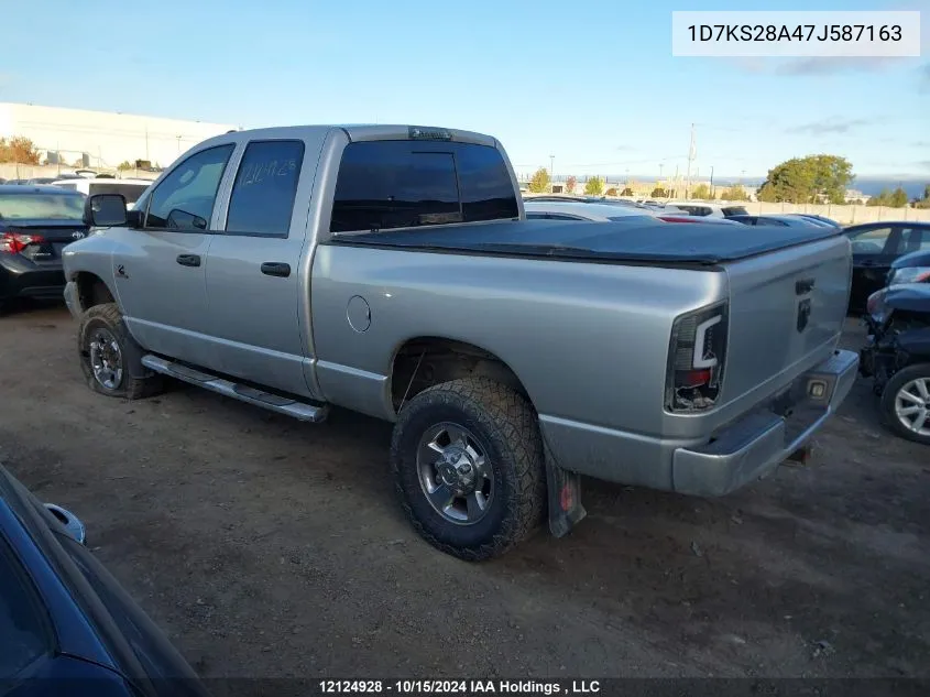 2007 Dodge Ram 2500 Slt/Trx4 Off Road/Sport/Power Wagon VIN: 1D7KS28A47J587163 Lot: 12124928