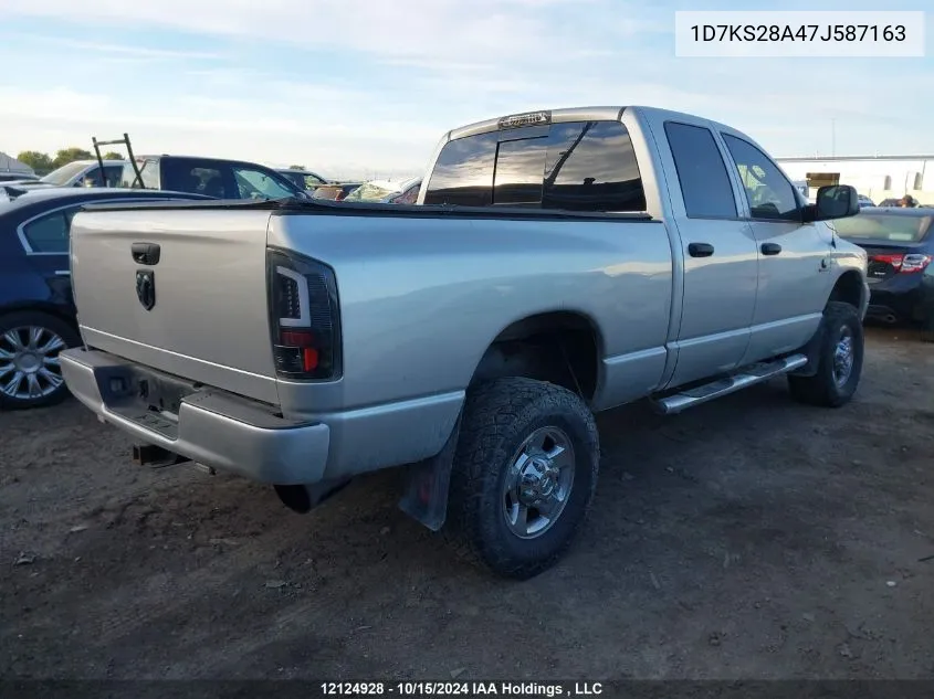 2007 Dodge Ram 2500 Slt/Trx4 Off Road/Sport/Power Wagon VIN: 1D7KS28A47J587163 Lot: 12124928