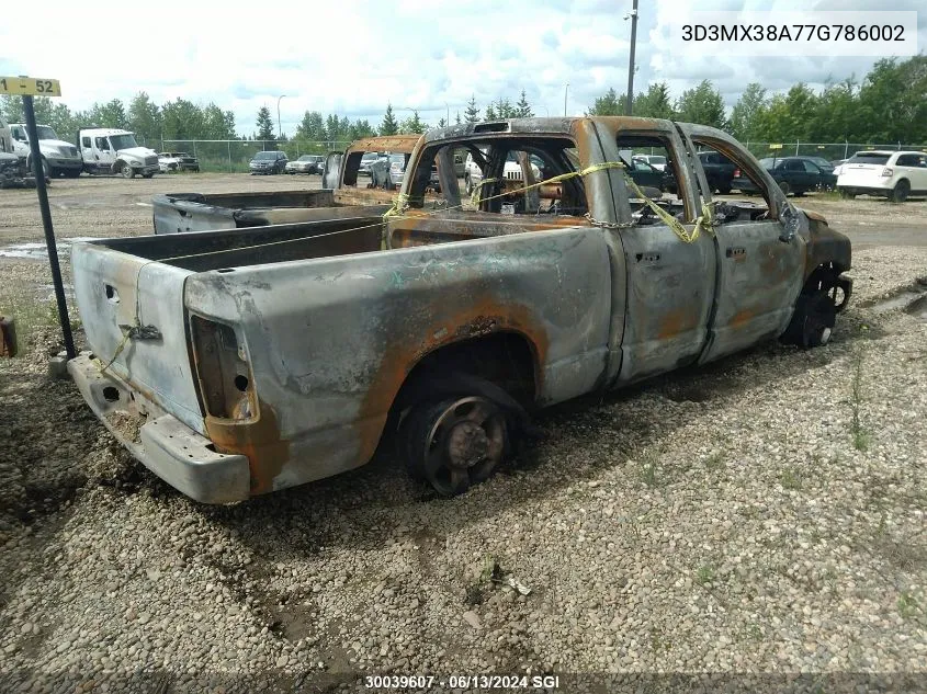 2007 Dodge Ram 3500 St/Slt VIN: 3D3MX38A77G786002 Lot: 30039607