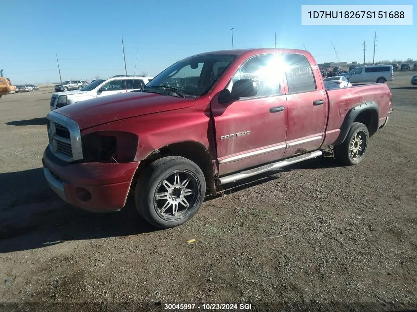 2007 Dodge Ram 1500 St/Slt VIN: 1D7HU18267S151688 Lot: 30045997