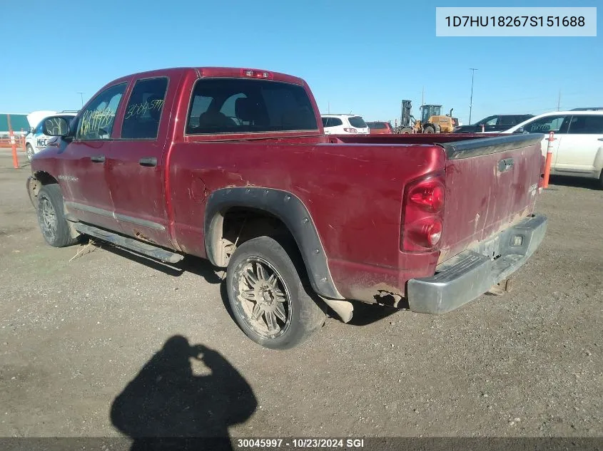 2007 Dodge Ram 1500 St/Slt VIN: 1D7HU18267S151688 Lot: 30045997