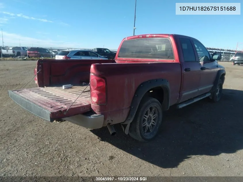 2007 Dodge Ram 1500 St/Slt VIN: 1D7HU18267S151688 Lot: 30045997