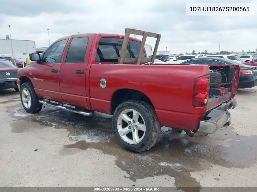 2007 Dodge Ram 1500 Slt/Trx4 Off Road/Sport VIN: 1D7HU18267S200565 Lot: 39289793