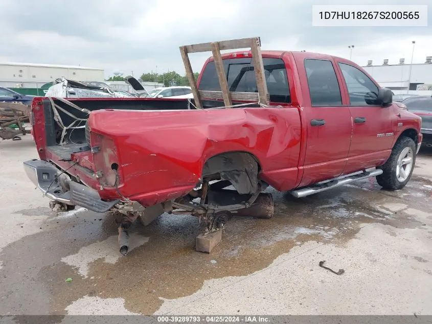 2007 Dodge Ram 1500 Slt/Trx4 Off Road/Sport VIN: 1D7HU18267S200565 Lot: 39289793