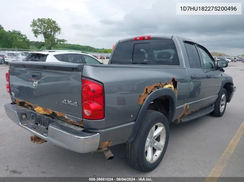 2007 Dodge Ram 1500 Slt/Trx4 Off Road/Sport VIN: 1D7HU18227S200496 Lot: 39581024