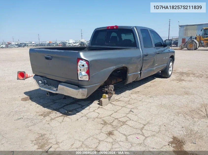 2007 Dodge Ram 1500 Slt VIN: 1D7HA18257S211839 Lot: 39595239