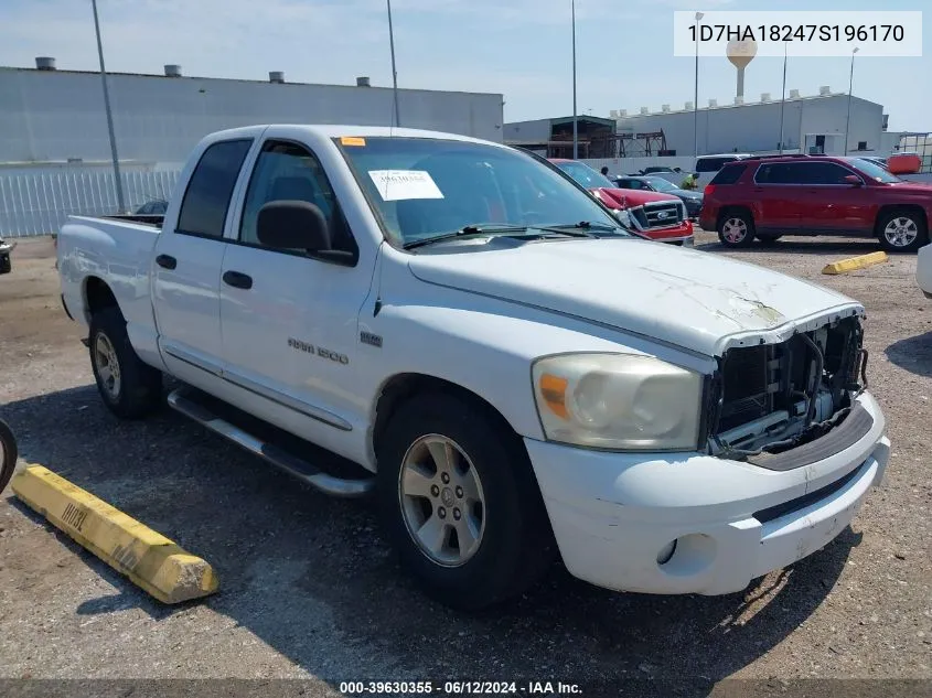 2007 Dodge Ram 1500 Laramie VIN: 1D7HA18247S196170 Lot: 39630355