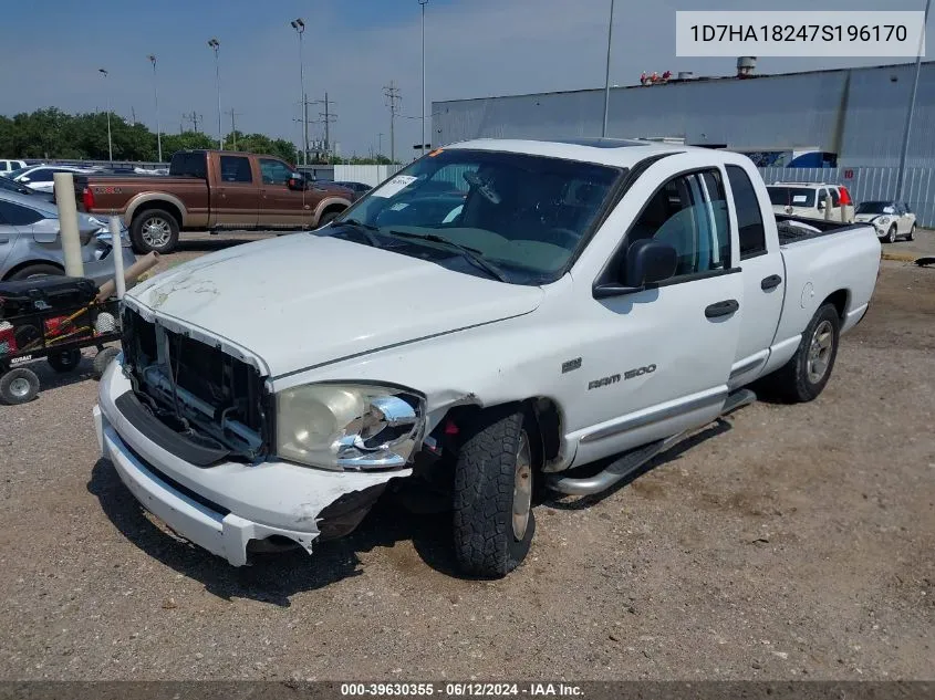 2007 Dodge Ram 1500 Laramie VIN: 1D7HA18247S196170 Lot: 39630355