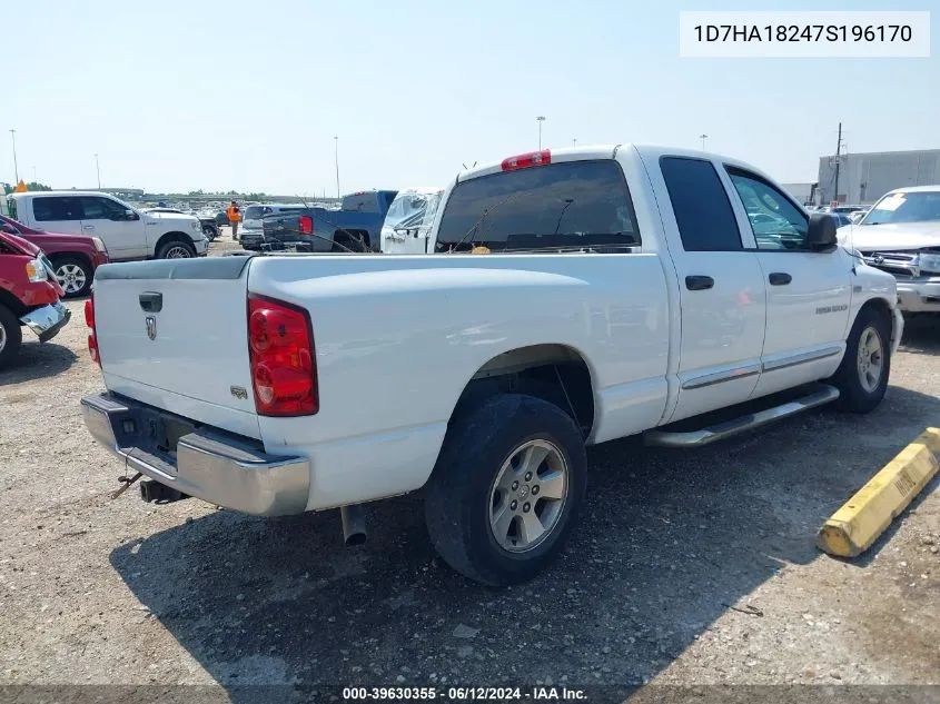 2007 Dodge Ram 1500 Laramie VIN: 1D7HA18247S196170 Lot: 39630355