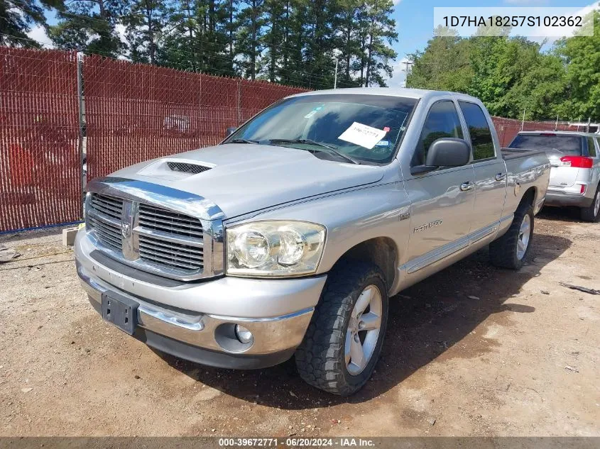 2007 Dodge Ram 1500 Slt VIN: 1D7HA18257S102362 Lot: 39672771