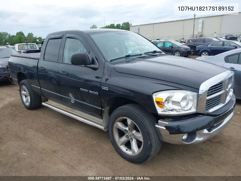 2007 Dodge Ram 1500 Slt/Trx4 Off Road/Sport VIN: 1D7HU18217S189152 Lot: 39773487