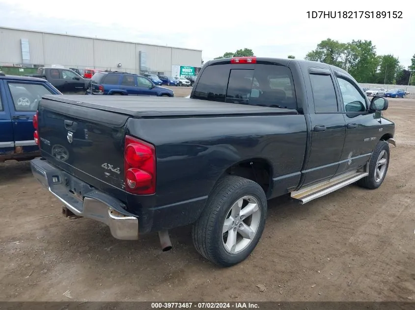 2007 Dodge Ram 1500 Slt/Trx4 Off Road/Sport VIN: 1D7HU18217S189152 Lot: 39773487