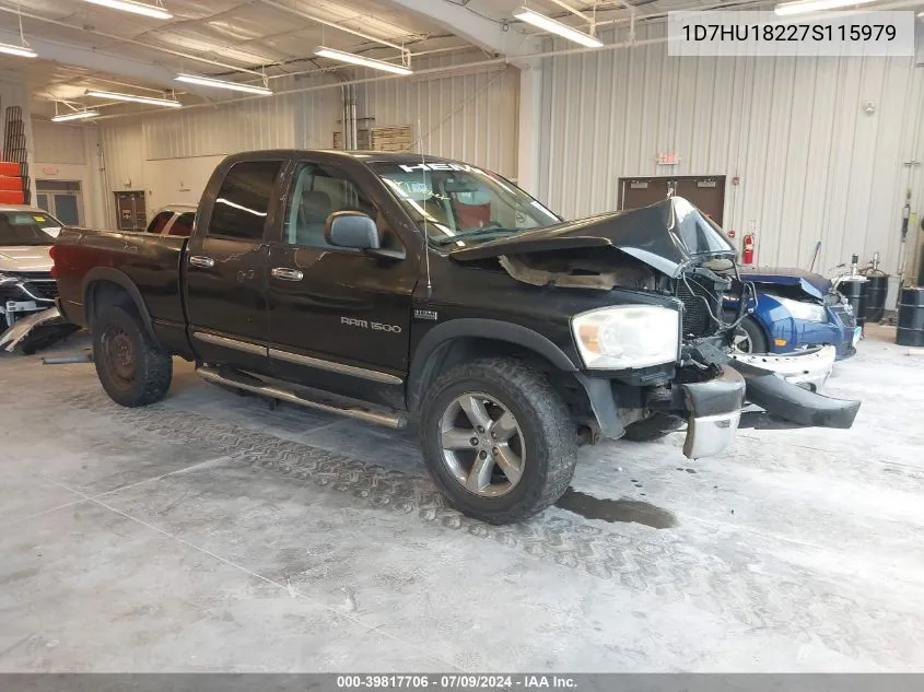 2007 Dodge Ram 1500 Slt/Trx4 Off Road/Sport VIN: 1D7HU18227S115979 Lot: 39817706